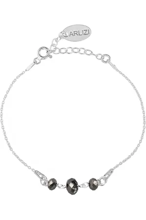 ARLIZI 2002 Armband zwart Swarovski kristal briolette - 925 sterling - 20 cm