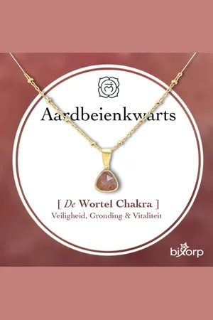 Bixorp Ketting met 18k Verguld Goud - Chakra Hanger - Roestvrij Staal - 36cm + 8cm verstelbaar