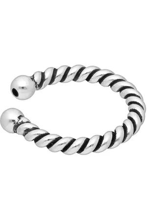 EAR IT UP Ear cuff - Gedraaid - Twisted - Zilver geoxideerd - 14 x 2 mm - 1 stuk