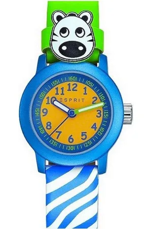 ESPRIT Esprit Kids ES106414032 Cutie Face - Horloge - Leer - 28 mm - Blauw