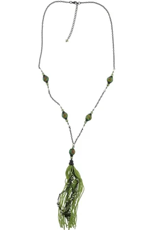 Behave Ketting - - zwart - lange ketting - met kwast hanger - 70 cm