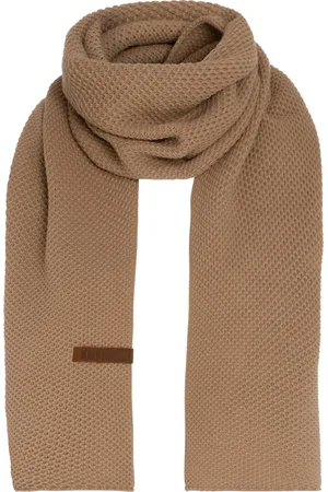 Knit Factory Jazz Gebreide Sjaal Dames & Heren - Bruine Wintersjaal - Langwerpige sjaal - Wollen sjaal - Heren sjaal - Dames sjaal - - 200x30 cm