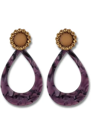 Zatthu Jewelry Inia lila paarse statement oorbellen met Swarovski