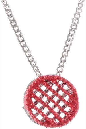 Behave Ketting met decoratief cirkeltje met gestreept design