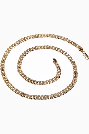 esde2 60cm x 7mm Cubaanse Ketting Dames - Heren - Gold Plated - Schakelketting