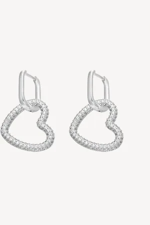 Margot Bardot Ophelia Earrings White/Silver - Oorbellen dames - Wit/zilver - Statement oorbellen