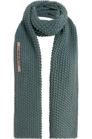 Knit Factory Carry Gebreide Sjaal Dames & Heren - Warme Wintersjaal - Grof gebreid - Langwerpige sjaal - Wollen sjaal - Heren sjaal - Dames sjaal - Unisex - - Groen - 200x35 cm