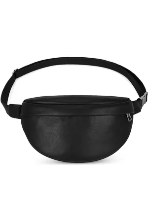 Merkloos Dames Bumbag waterdicht lederen heuptasje - training reizen yoga - zwart