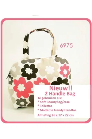 Vagabond 2 Handle Cosmetic Bag-"Anja" 6975-Afmeting 26 x 12 x 22 cm.