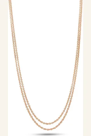 Velini Jewels Dubbel ROLOR925R-925 Zilver Rosé Ketting- 45 cm + 5 cm verlengstuk