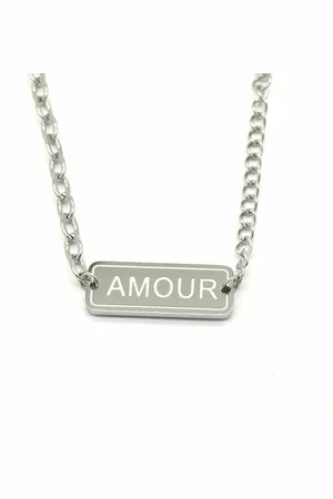 DIelay Mixed Chains Necklace AMOUR