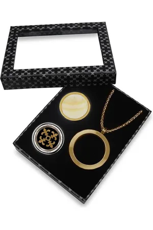Silventi 989900102 - Gift Set - Edelstalen Collier met Hanger - Munten Houder - Munten - Lelie en MOP - 60 + 5 cm/ 33mm
