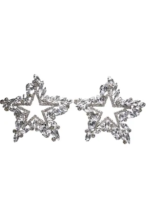 Margot Bardot Crystal Star Oorbellen Silver