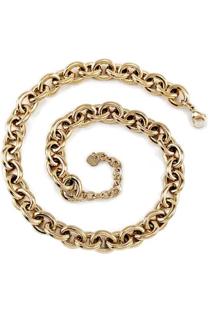 esde2 Halsketting Dames - Stalen Goudkleur - Grote Schakels Ketting - Collier