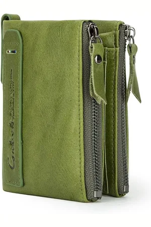 Contacts Leren portemonnee heren Crazy Horse Leather - portefeuille heren - mannen cadeautjes cadeau voor man - portemonnee heren pasjes houder - Top kwaliteit Leer