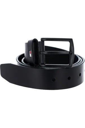 Merkloos Denton Matte Belt 3.5 W105 Black - Heren riem met klassiek design van Tommy Hilfiger.