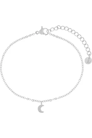 essentialistics Armband textuur maantje - Volwassenen - Zilverkleur - Stainless steel (verkleurt niet) - Verlengkettinkje