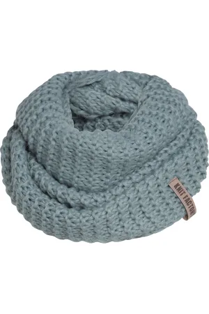 Knit Factory Alex Gebreide Colsjaal - Ronde Sjaal - Grof gebreid - Warme Wintersjaal - Nekwarmer - Wollen Sjaal - Groene colsjaal - Dames sjaal - Heren sjaal - Unisex - - One Size