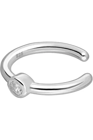 EAR IT UP Ear cuff - Zilver - Zirkonia - Kastzetting - - 12 x 2,5 mm - 1 stuk