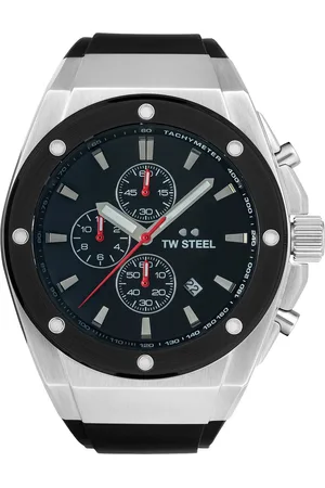 TW steel TWCE4104 CEO Tech Steel Chrono Zwart Siliconen 44mm