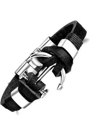 Montebello Armband Burcin - PU Leer - Messing - Anker - 28mm - 20cm