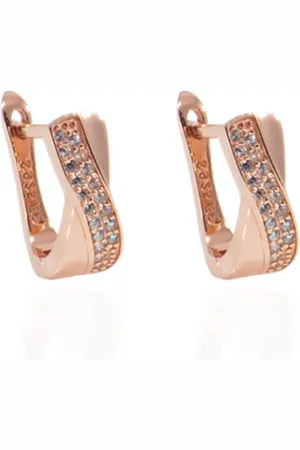 Zilver Oorbellen Roosgoud Dames - 925 18k plating - Oorbellen Dames - Statement oorbellen - Amona Jewelry