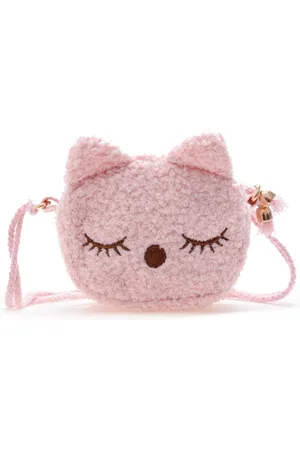 MINIIYOU Klein Meisjes Schoudertasje Teddy - Poes - Roze - 2-5 jaar