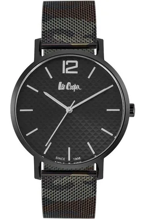 Lee LC06791.060 - Horloge - Analoog - Heren - Mannen - Milanese band - camoufalge kleur - Zwart - Zilverkleurig