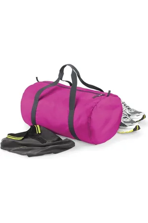 BagBase Senvi - Opvouwbare Reistas - Kleur: Fuchsia/Grijs (32 liter) (Waterafstotend)