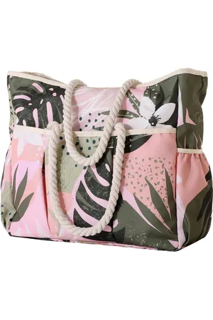 Merkloos Grote strandtas, zomertas voor winkelen, strand, fitnessstudio