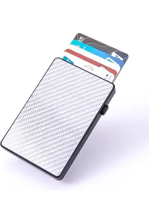Merkloos Luxe Carbon aluminum pasjeshouder (anti-RFID) | Zilver.