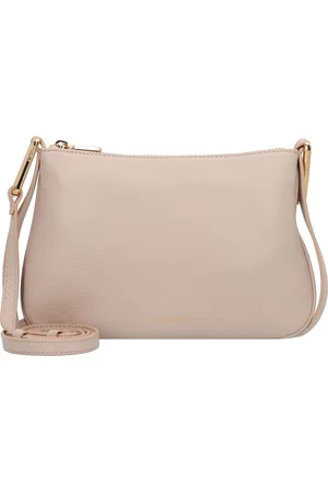 Coccinelle Leren Schoudertas Magie Mini Bag Grained Leather Beige