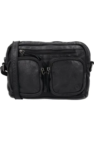 Hide & Stitches Paint Rock Crossbody Schoudertas met Handige Ritsvakken - - 100% Leer