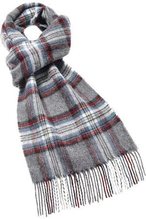 Bronte by Moon Sjaal Tartan Grey Stewart - Meriono Lamswol - 25 x 190 - Scotland