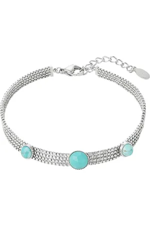 Yehwang Armband Statement - Stainless Steel - Natuursteen Aventurijn - Zilverkleurig