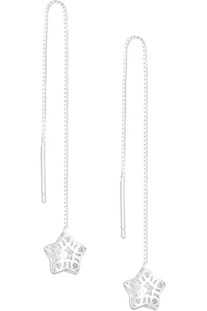 EAR IT UP Doortrekoorbellen - Ster - Star - Threader - 925 sterling - 89 x 8 mm - 1 paar