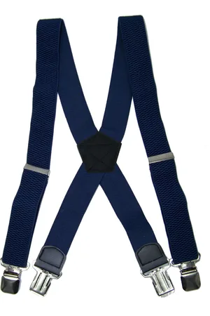 Flores Lederwaren Heren - Dames Bretels – 4 brede stalen clips bretel - Unisex volwassenen -Motorrijders – Spijkerbroek – Beroepskleding – Skikleding – Kleur: .
