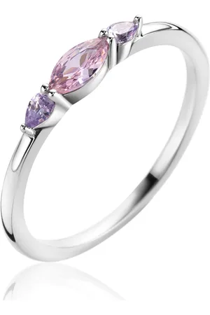 ZinZi Zilveren ring bezet met ovale zirconia