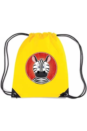 Bellatio Decorations Zebra rijgkoord rugtas / gymtas - - 11 liter - voor kinderen