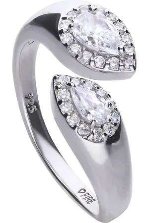 DIAMONFIRE Zilveren ring met steen