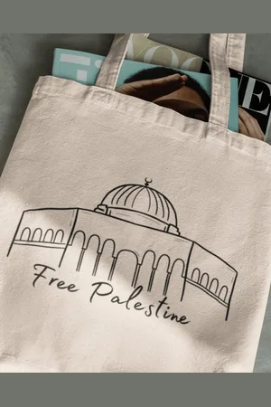 Merkloos ALZUNAIR - 40 x 30 cm - Free Palestine Bag - 