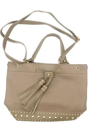 DIelay Tas met Kwasten en Studs - PU Kunstleer - 36x25x15 cm