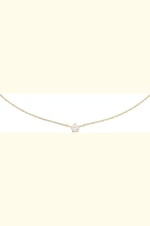 Marie-Celeste Marie Celeste ketting zirkonia 0,8 mm 40 + 4 cm - Goud