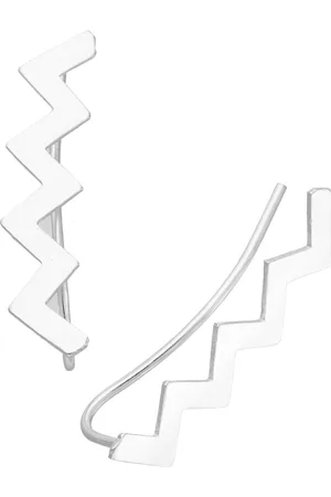 EAR IT UP Oorklimmers - Ear climbers - Earclimbers - Ear crawlers - Zigzag - 925 sterling zilver - 24 x 5 mm - 1 paar