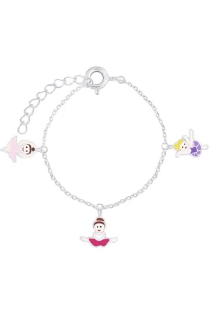 JYC Joy|S - Zilveren bedel armband - ballerina - danseres - turnster 14 cm + 2 cm