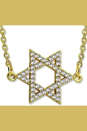 Amanto Ketting Donate G - 316L Staal - Davidster - 16x22mm - 45cm