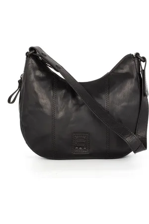 Spikes&Sparrow Leren Schoudertas / Crossbodytas - Riley - Zwart