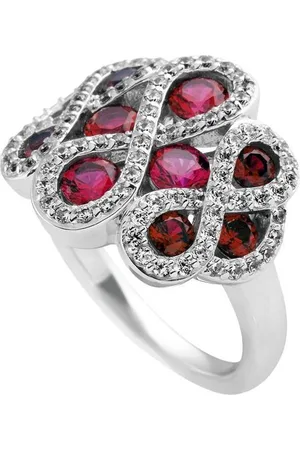 DIAMONFIRE Zilveren ring met steen
