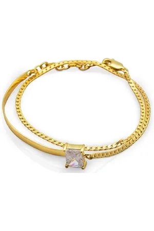 Jonline Schitterende 18K Gold Plated Armband met Schitterende Zirkonia Steen