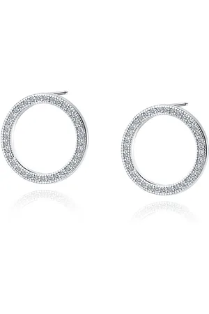 Zilver En Oorstekers - Dames Oorbellen - 925 - gerhodineerd en oorbellen met zirkonia - Amona Jewelry